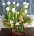 arreglo de flores blancos